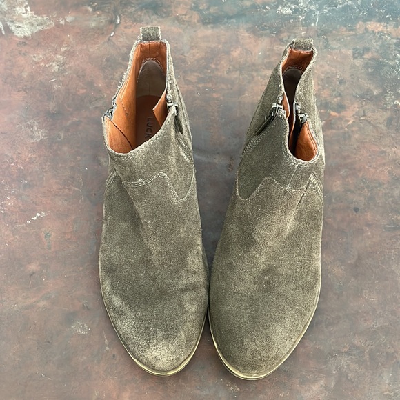 Never Worn Lucky Brand Booties Green Size 7 - Picture 2 of 5